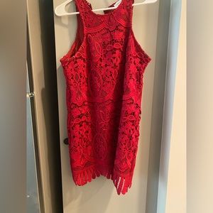 Lovers & friends red lace dress